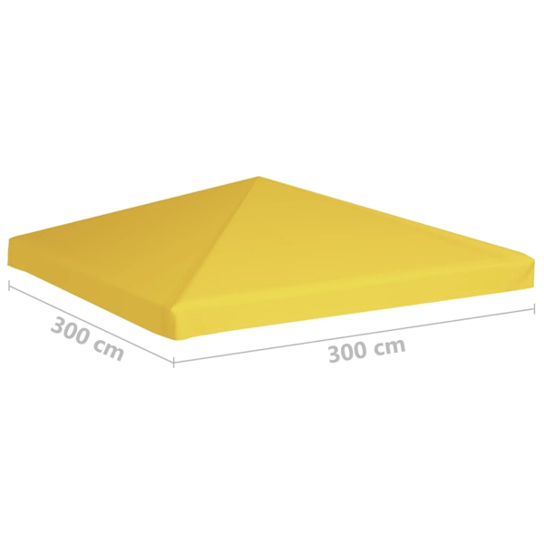 vidaXL Paviljongtak 270 g/m² 3x3 m gul Gul