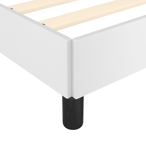 vidaXL Sängram med huvudgavel vit 90x200 cm konstläder Vit
