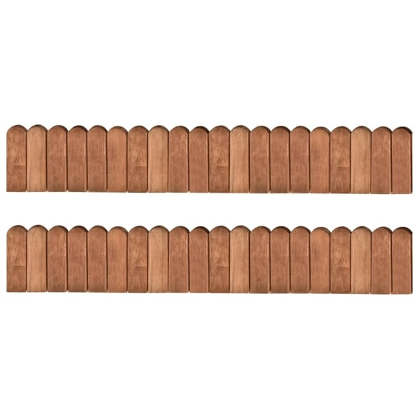 vidaXL Rabattkant 2 st 120 cm impregnerad furu Brun