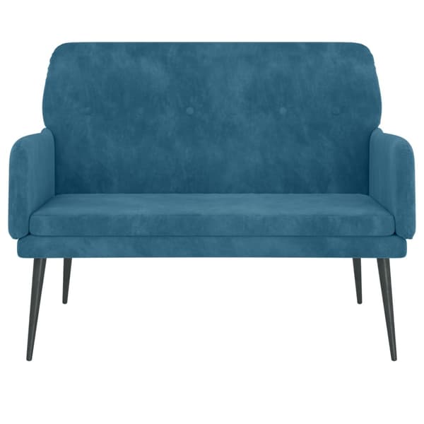 vidaXL Bänk blå 108x79x79 cm sammet Blå
