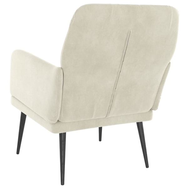 vidaXL Loungestol gräddvit 62x79x79 cm sammet Kräm
