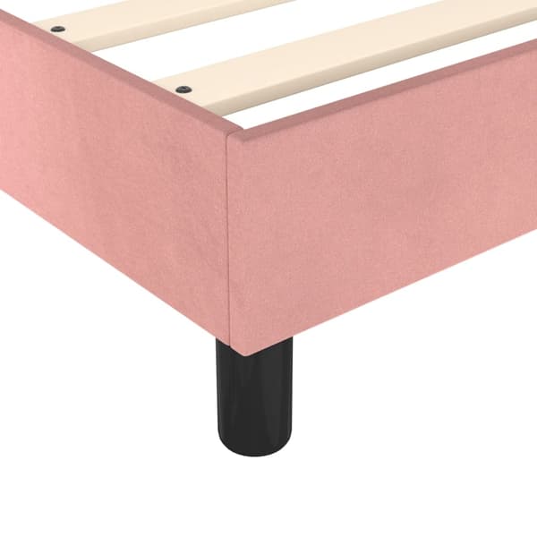 vidaXL Sängram rosa 90x190 cm sammet Rosa
