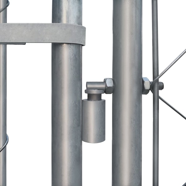 vidaXL Hundgård för utomhusbruk galvaniserat stål 2x2x1 m Silver