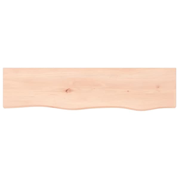 vidaXL Hyllplan 80x20x2 cm obehandlad massiv ek Brun