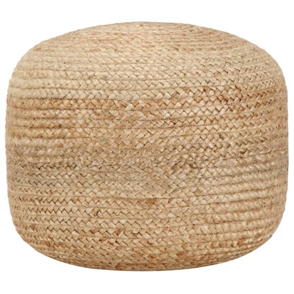 vidaXL Handgjord sittpuff 45x30 cm jute Brun