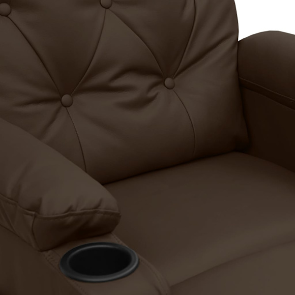 vidaXL Reclinerfåtölj brun konstläder Brun