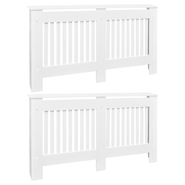 vidaXL Elementskydd 2 st MDF vit 152 cm Vit