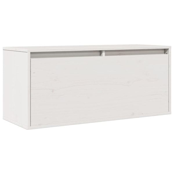 vidaXL Väggskåp vit 80x30x35 cm massiv furu Vit