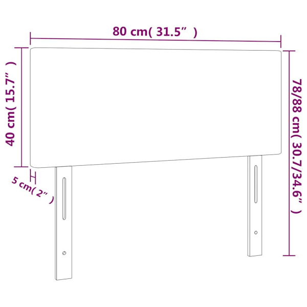 vidaXL Sänggavel cappuccino 80x5x78/88 cm konstläder Brun