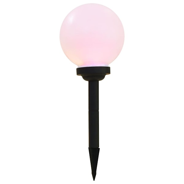 vidaXL Sollampa LED set 3 st sfäriska 20 cm RGB Vit