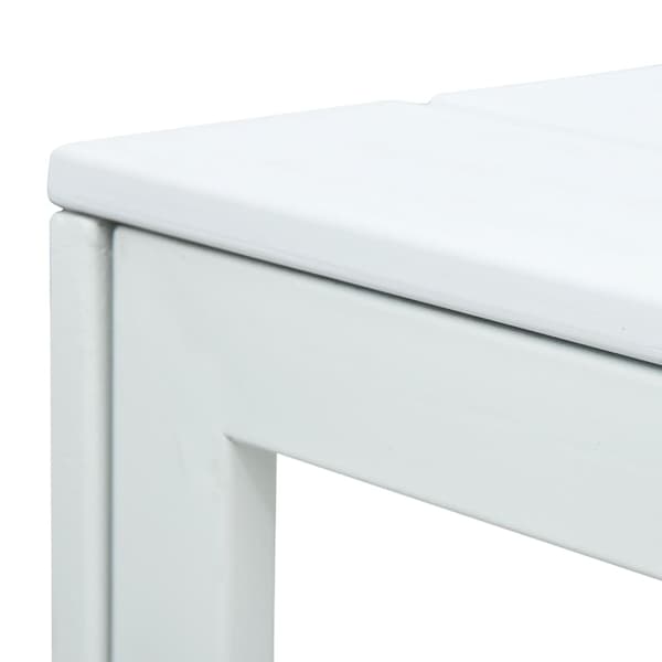 vidaXL Soffbord vit 78x78x74 cm HDPE träutseende Vit