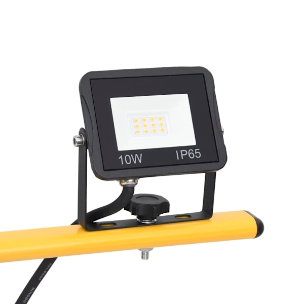 vidaXL Strålkastare med stativ 2x10 W LED kallvit Svart