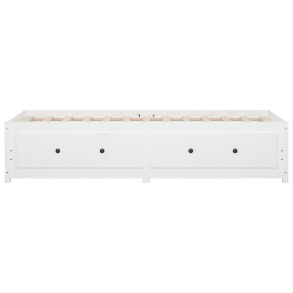 vidaXL Dagbädd utan madrass vit 90x200 cm massiv furu Vit