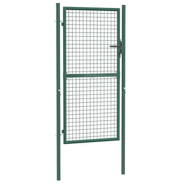 vidaXL Staketgrind stål 100x175 cm grön Grön