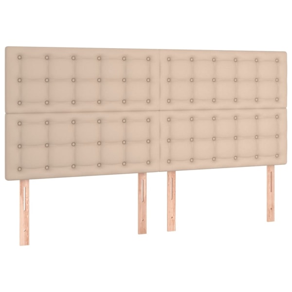 vidaXL Huvudgavlar 4 st cappuccino 80x5x78/88 cm konstläder Brun