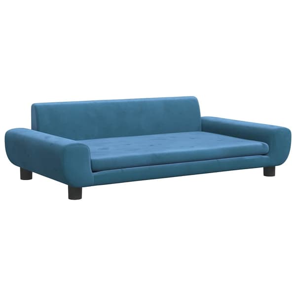 vidaXL Hundbädd blå 100x54x33 cm sammet Blå