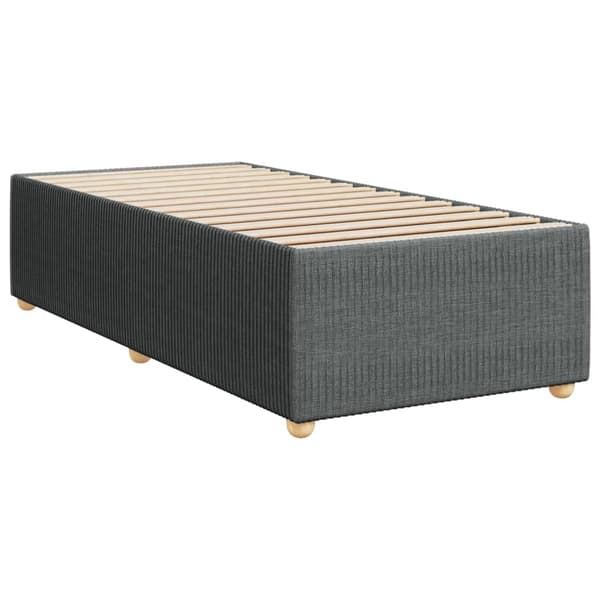 vidaXL Ramsäng med madrass mörkgrå 100x200 cm tyg Grå