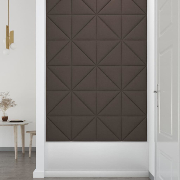 vidaXL Väggpaneler 12 st taupe 30x30 cm tyg 0,54 m² Taupe
