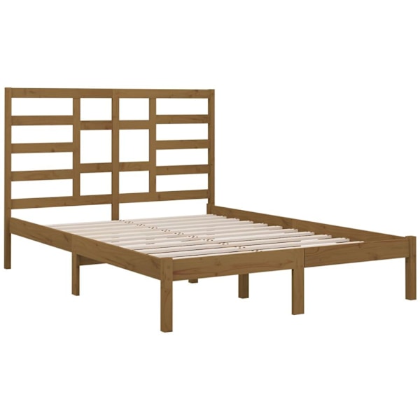vidaXL Sängram honungsbrun massivt trä 120x200 cm enkelsäng Brun