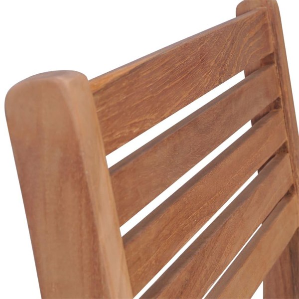 vidaXL Stapelbara trädgårdsstolar med dynor 6 st massiv teak Creme