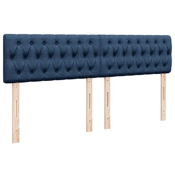 vidaXL Ramsäng med madrass blå 200x200 cm tyg Blå