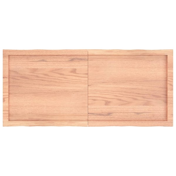 vidaXL Bordsskiva ljusbrun 120x50x(2-6) cm massivt trä levande kant Brun