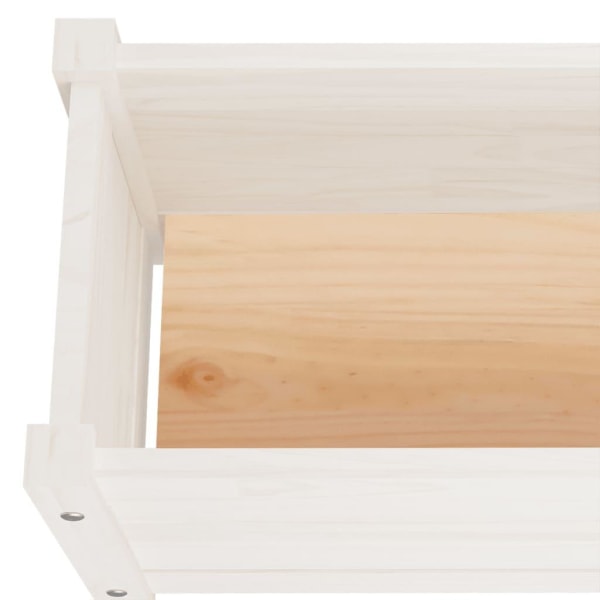 vidaXL Odlingslådor 2 st vit 60x31x31 cm massiv furu Vit