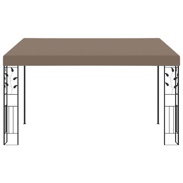 vidaXL Väggmonterad paviljong 4x3x2,5 m taupe Taupe