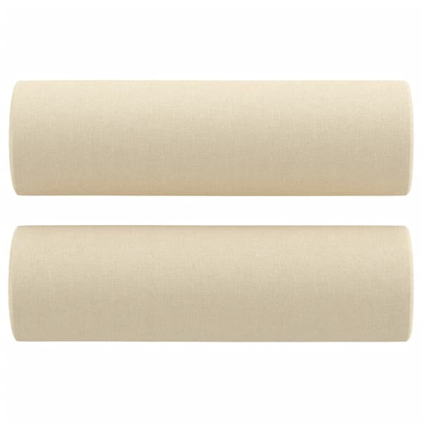 vidaXL 2-sits soffa med prydnadskuddar gräddvit 140 cm tyg Kräm