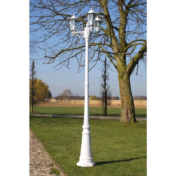 vidaXL Utebelysning Kingston 3-armad 215 cm Vit Vit