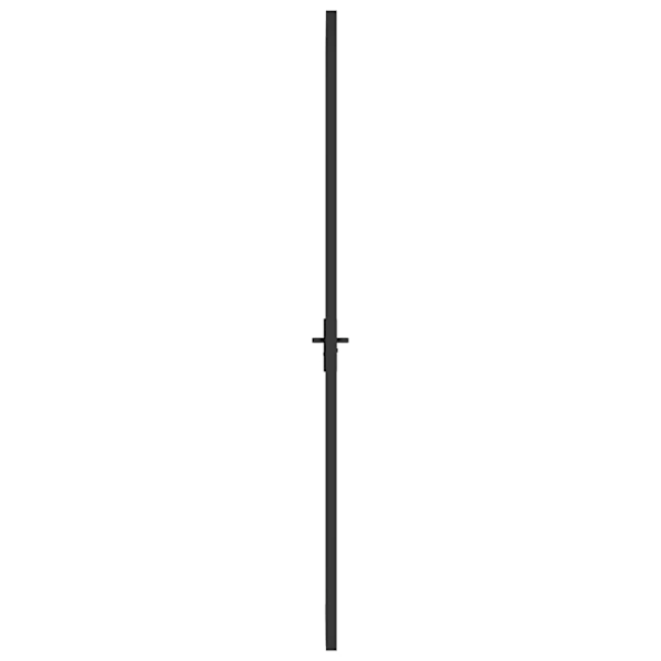 vidaXL Innerdörr 102,5x201,5 cm svart matt glas och aluminium Svart