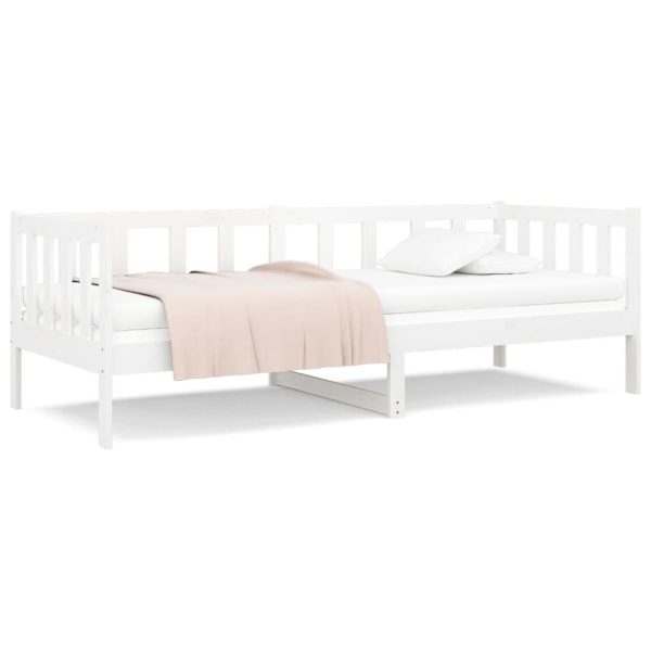 vidaXL Dagbädd vit 90x190 cm massiv furu Vit