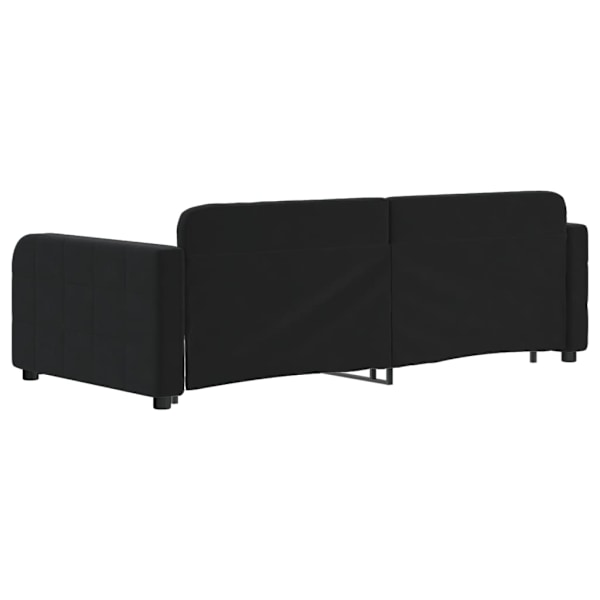 vidaXL Dagbädd utdragbar svart 90x190 cm sammet Svart