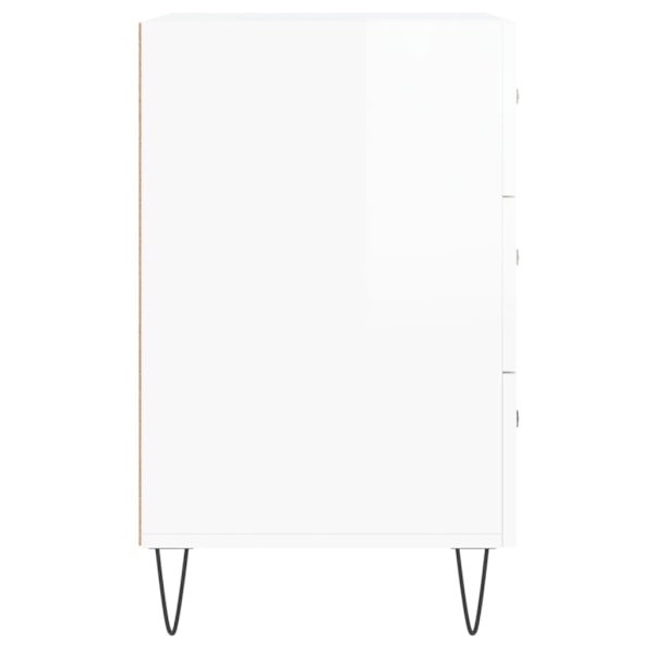vidaXL Sängbord vit högglans 40x40x66 cm konstruerat trä Vit