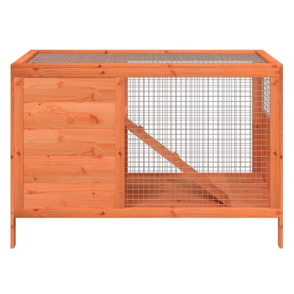 vidaXL Kaninbur brun 103x44x69,5 cm massiv furu Brun