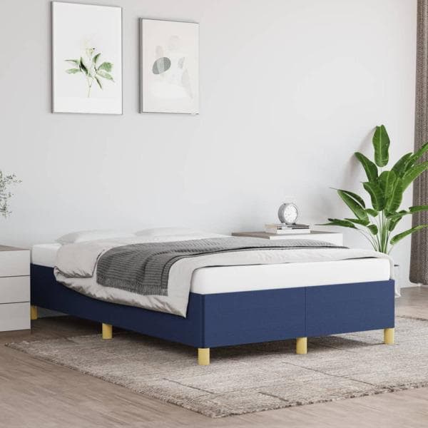 vidaXL Sängram blå 120x200 cm tyg Blå
