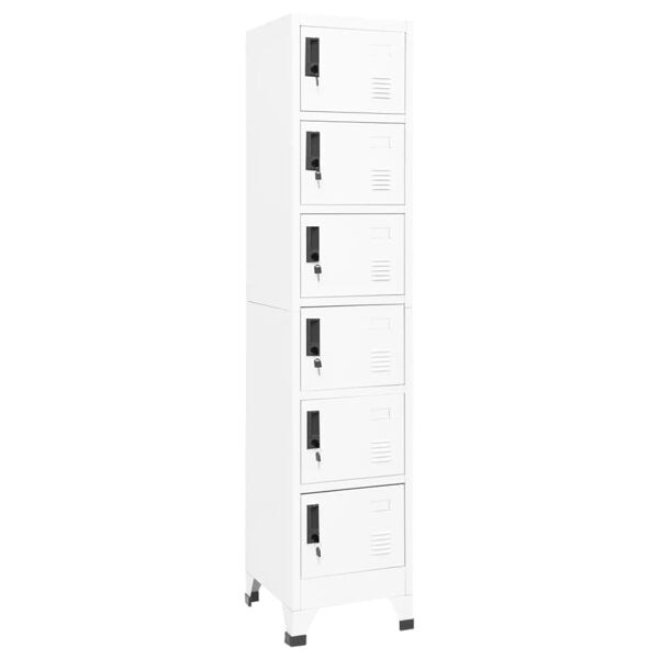 vidaXL Förvaringsskåp vit 38x40x180 cm stål Vit