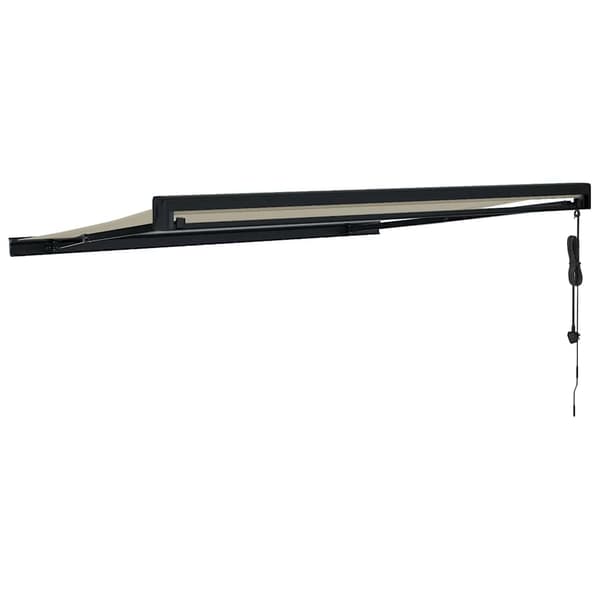 vidaXL Markis infällbar gräddvit 3,5x2,5 m tyg&aluminium Kräm