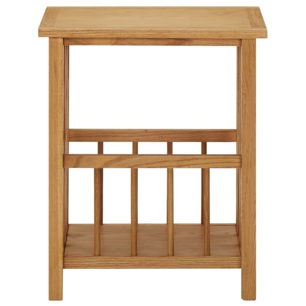 vidaXL Tidningsbord 45x35x55 cm massiv ek Brun