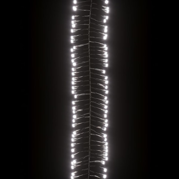 vidaXL Ljusslinga med 2000 LED cluster kallvit 17 m PVC Cold white and dark green