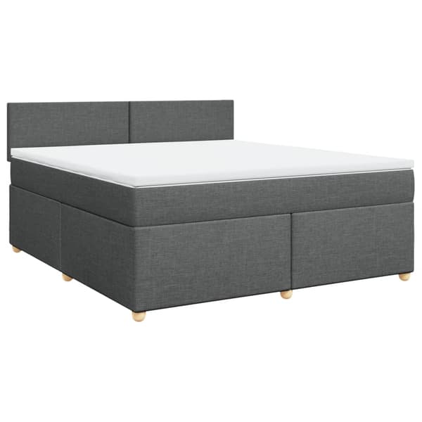 vidaXL Ramsäng med madrass mörkgrå 180x200 cm tyg Grå