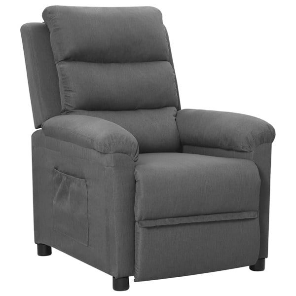 vidaXL Reclinerfåtölj ljusgrå tyg Grå