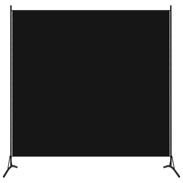 vidaXL Rumsavdelare 1 panel svart 175x180 cm Svart