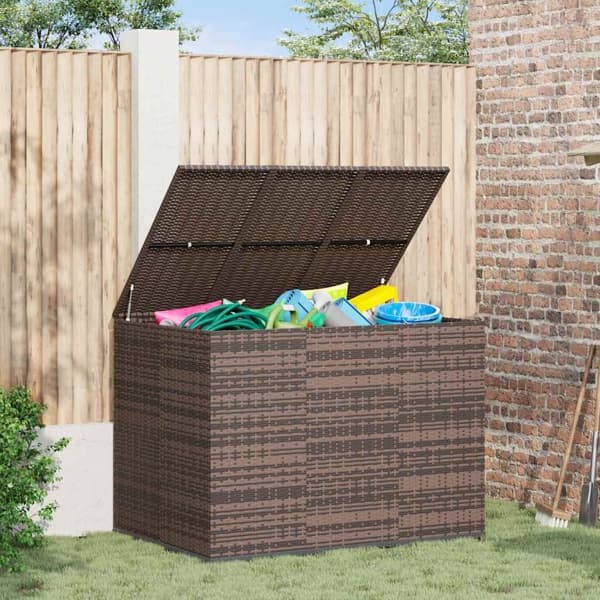 vidaXL Dynbox PE-rotting 145x100x103 cm brun Brun