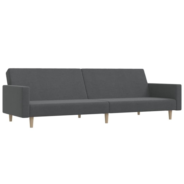 vidaXL Bäddsoffa 2-sits ljusgrå tyg grå