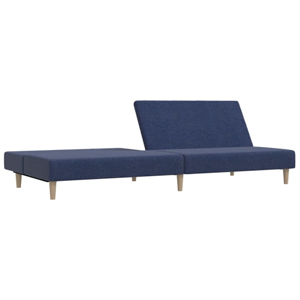 vidaXL Bäddsoffa 2-sits blå tyg Blå