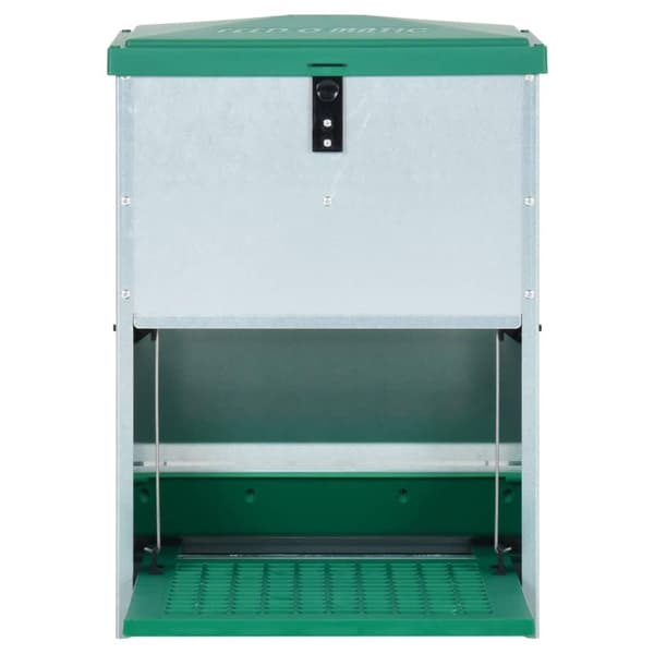 vidaXL Foderautomat för fjäderfä med pedal 12 kg Grön