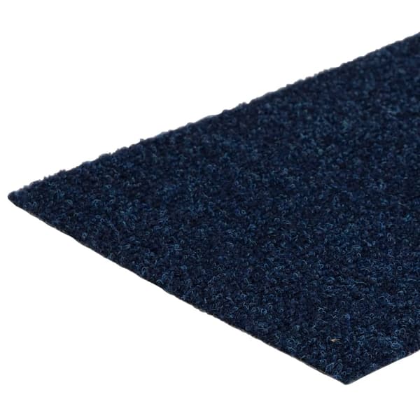 vidaXL Trappmattor självhäftande 15 st 76x20 cm marinblå rektangulära Blå