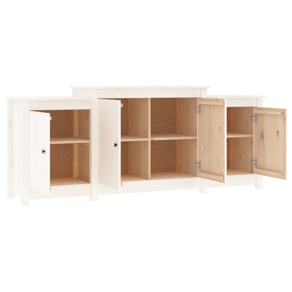 vidaXL Skänk wit 164x37x68 cm massiv furu Vit
