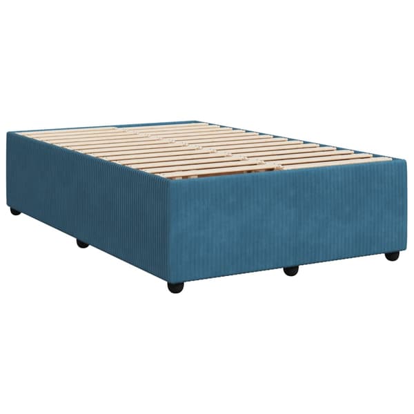 vidaXL Ramsäng med madrass blå 120x190 cm sammet Blå